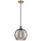 Ballston Athens 10"W Antique Brass Corded Mini Pendant w/ Smoke Swirl