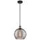 Ballston Athens 10"W Black Brass Corded Mini Pendant w/ Smoke Swirl Sh