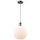 Ballston Athens 10"W Brushed Nickel Corded Mini Pendant w/ White Shade