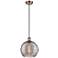 Ballston Athens 10"W Copper Corded Mini Pendant w/ Smoke Swirl Shade
