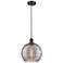 Ballston Athens 10"W Oiled Bronze Corded Mini Pendant w/ Smoke Swirl S