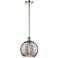 Ballston Athens 10"W Polished Nickel Stem Mini Pendant w/ Smoke Swirl