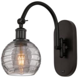 Ballston Athens 11.63"H Oiled Bronze Adjustable Sconce w/ Smoke Swirl