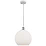 Ballston Athens 12" LED Mini Pendant - White &#38; Chrome - Matte Whit