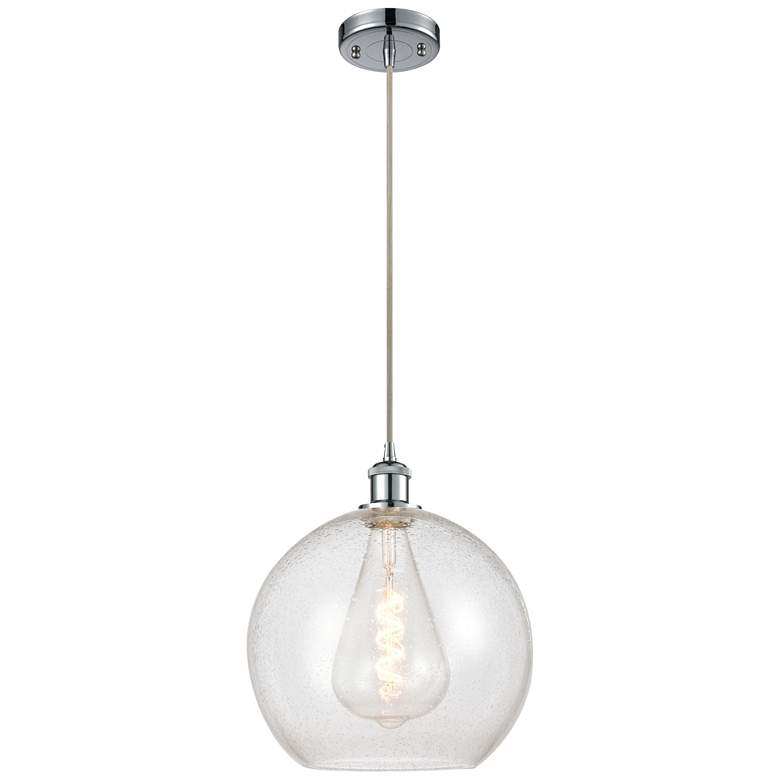 Image 1 Ballston Athens 12" Mini Pendant - Polished Chrome - Seedy Shade
