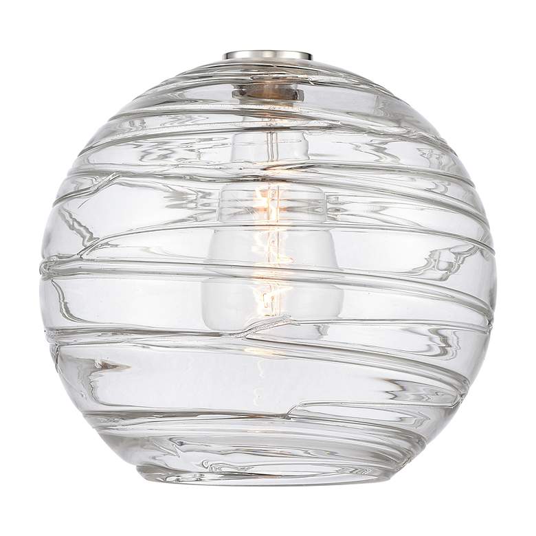 Image 4 Ballston Athens 12" Wide Satin Gold and Glass Ceiling Light more views