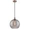 Ballston Athens 12"W Copper Corded Mini Pendant w/ Smoke Swirl Shade