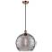 Ballston Athens 13.75"W Antique Copper Corded Pendant w/ Smoke Swirl S