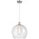 Ballston Athens 13.75"W Brushed Satin Nickel Corded Pendant w/ Seedy S