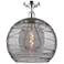 Ballston Athens 13.75"W Chrome Semi-Flush Mount w/ Smoke Swirl Shade