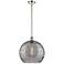Ballston Athens 13.75"W Polished Nickel Stem Pendant w/ Smoke Swirl Sh