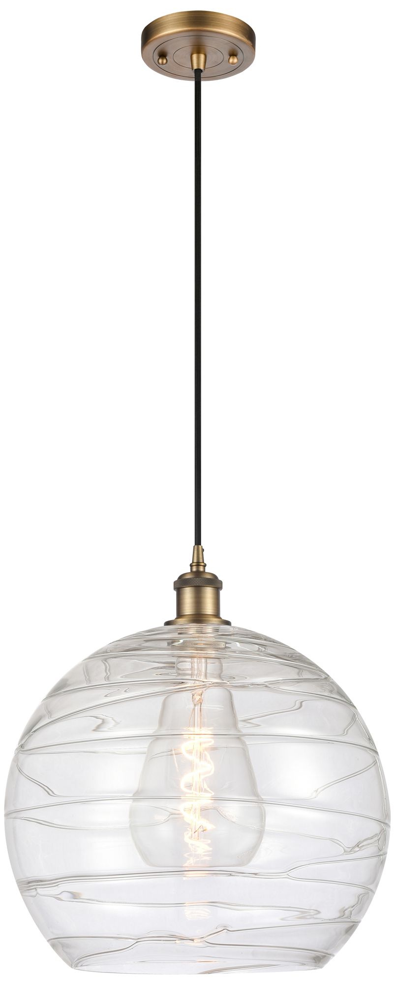Ballston Athens 14" Brushed Brass LED Pendant Made to Order