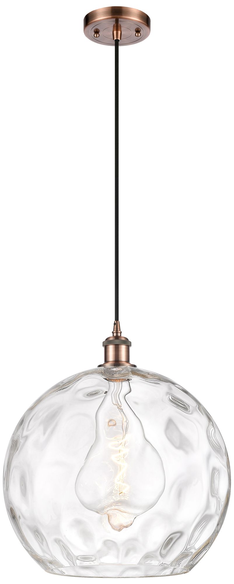 Ballston Athens 14" Antique Copper LED Pendant Made to Order