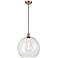 Ballston Athens 14" Antique Copper LED Pendant With Clear Shade