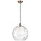 Ballston Athens 14" Antique Copper LED Pendant With Clear Water Glass 