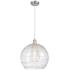 Ballston Athens 14" Brushed Nickel LED Pendant With Clear Deco Swirl S
