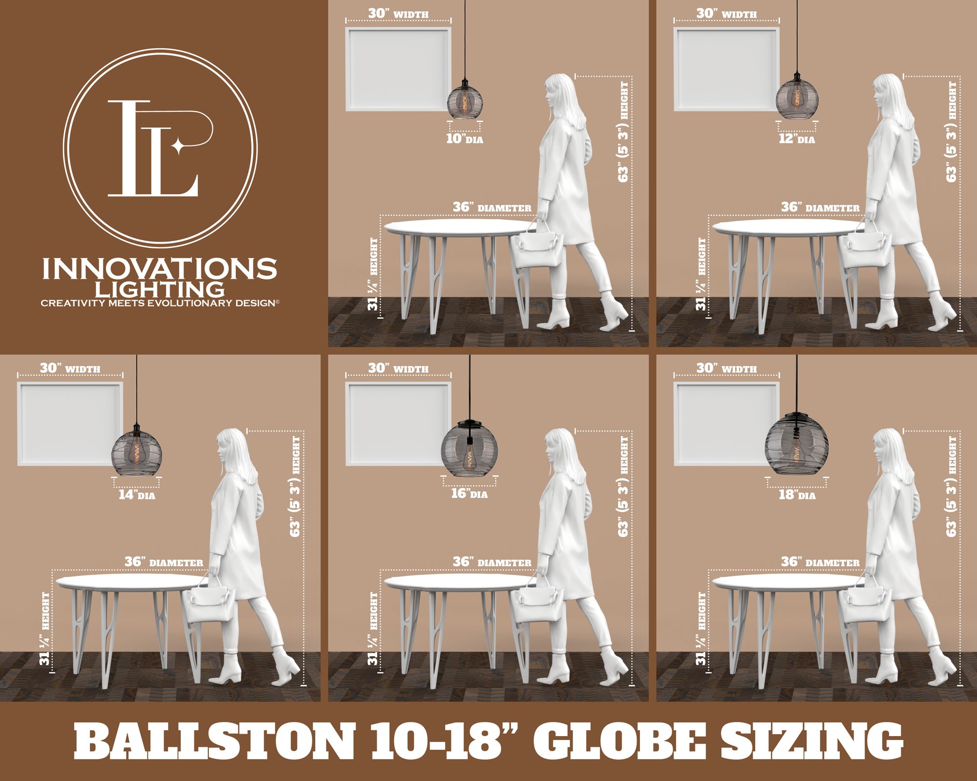 Ballston Athens 14" Brushed Nickel Pendant w/Matte White Made to Order