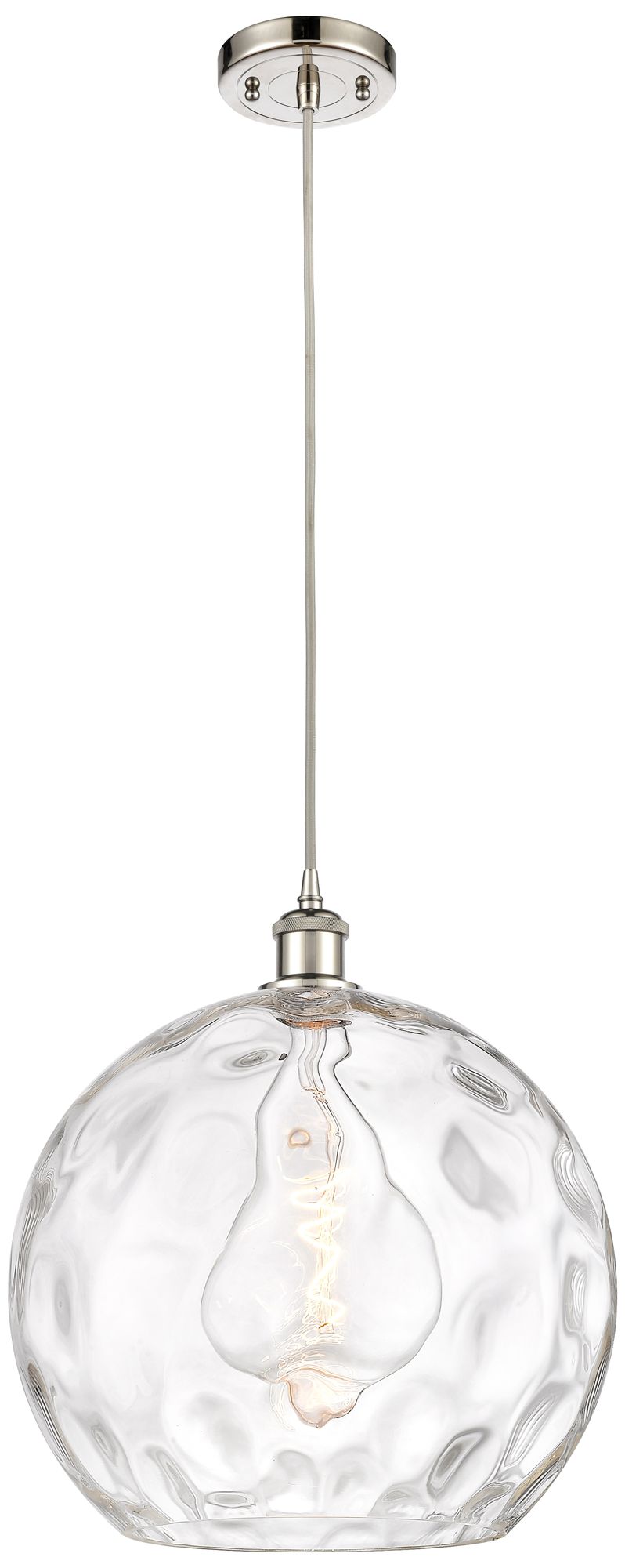 Ballston Athens 14" Nickel Pendant w/Clear Water Glass Made to Order