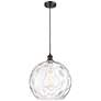 Ballston Athens 14" Oil Rubbed Bronze LED Pendant With Water Glass Sha