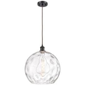 Ballston Athens 14" Oil Rubbed Bronze LED Pendant With Water Glass Sha Ballston Athens 14" Oil Rubbed Bronze LED Pendant With Water Glass Sha