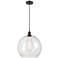 Ballston Athens 14" Oil Rubbed Bronze Pendant With Clear Shade
