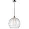 Ballston Athens 14" Polished Chrome LED Pendant With Clear Deco Swirl 