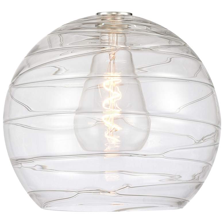 Image 4 Ballston Athens 14" Polished Chrome LED Pendant With Clear Deco Swirl more views