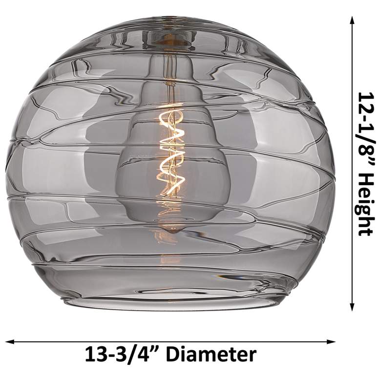 Image 6 Ballston Athens 14" Polished Chrome LED Pendant With Clear Deco Swirl more views