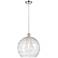 Ballston Athens 14" Polished Nickel LED Pendant With Clear Deco Swirl 