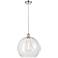 Ballston Athens 14" Polished Nickel LED Pendant With Clear Shade