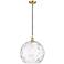 Ballston Athens 14" Satin Gold Pendant With Clear Water Glass Shade