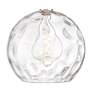 4_Ballston Athens 14" Satin Gold Pendant With Clear Water Glass Shade more views