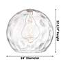 6_Ballston Athens 14" Satin Gold Pendant With Clear Water Glass Shade more views