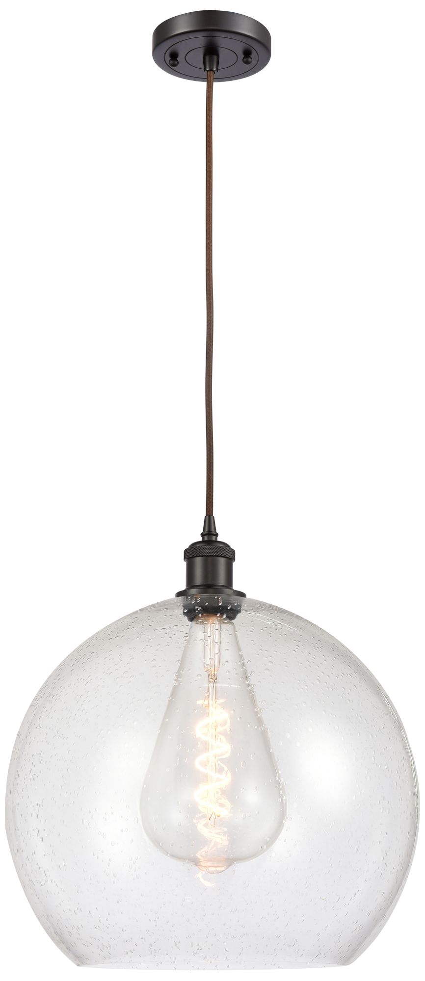 Ballston Athens 14" Oil Rubbed Bronze Pendant With Seedy Made to Order