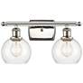 Ballston Athens 16"W Polished Nickel 2-Light LED Wall Sconce