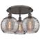Ballston Athens 22"W 3-Light Oiled Bronze Flush Mount w/ Smoke Swirl S