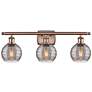 Ballston Athens 25.88"W 3 Light Copper Bath Light w/ 6" Smoke Swi