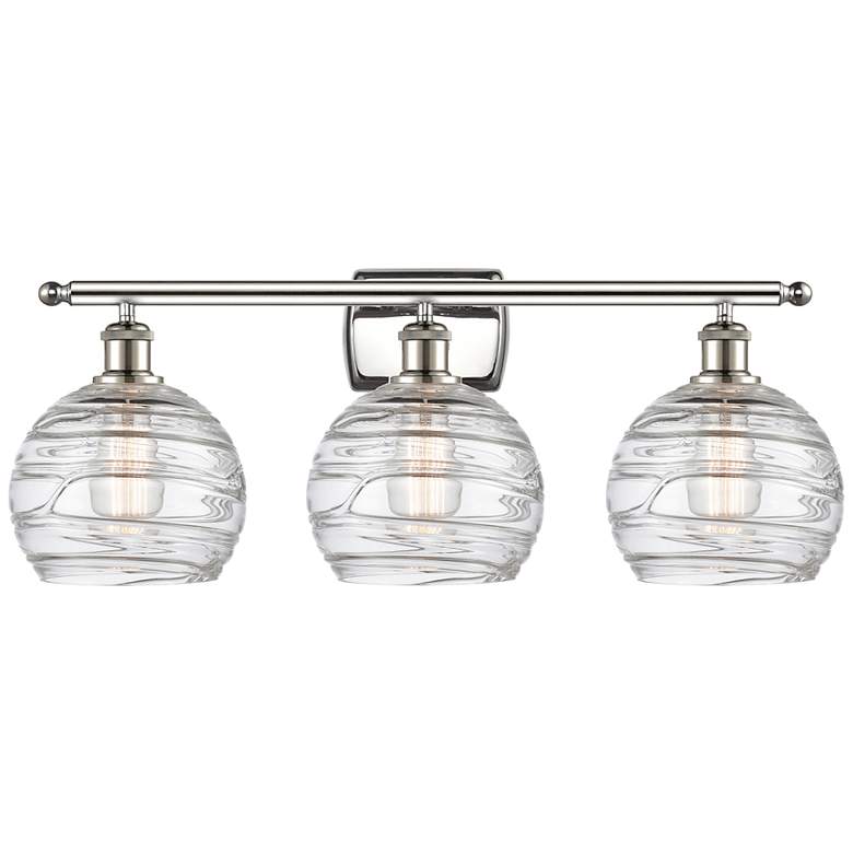 Image 1 Ballston Athens 26" 3-Light Polished Nickel Bath Light w/ Deco Swirl S