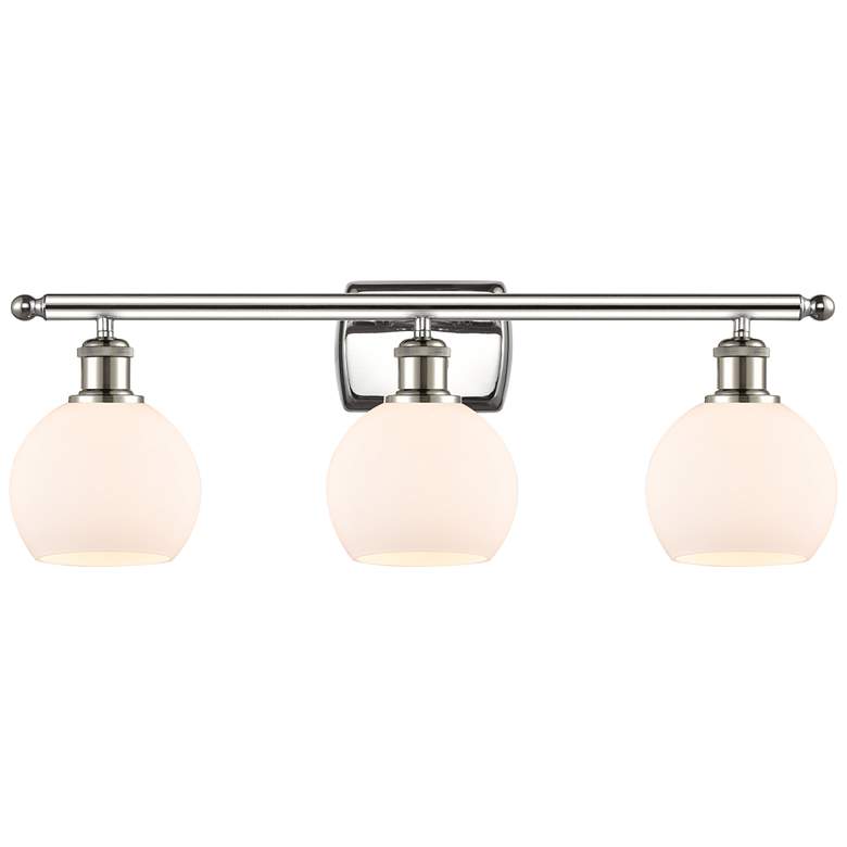 Image 1 Ballston Athens 26" Wide Polished Nickel 3-Light Bath Light