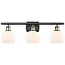 Ballston Athens 26"W Black Antique Brass 3-Light Bath Light