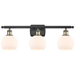 Ballston Athens 26"W Black Antique Brass 3-Light Bath Light