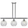 Ballston Athens 3-Light 36" Brushed Nickel LED Island-Light W/ Clear S