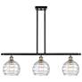 Ballston Athens 36" 3-Light Black Antique Brass Island Light w/ Deco S