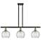 Ballston Athens 36" 3-Light Black Antique Brass Island Light w/ Deco S