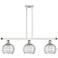 Ballston Athens 36" 3-Light White & Chrome Island Light w/ Deco Sw