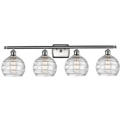Ballston Athens 36" 4-Light Brushed Satin Nickel Bath Light w/ Deco Sh