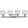 3_Ballston Athens 36" 4-Light Brushed Satin Nickel Bath Light w/ Deco Sh more views