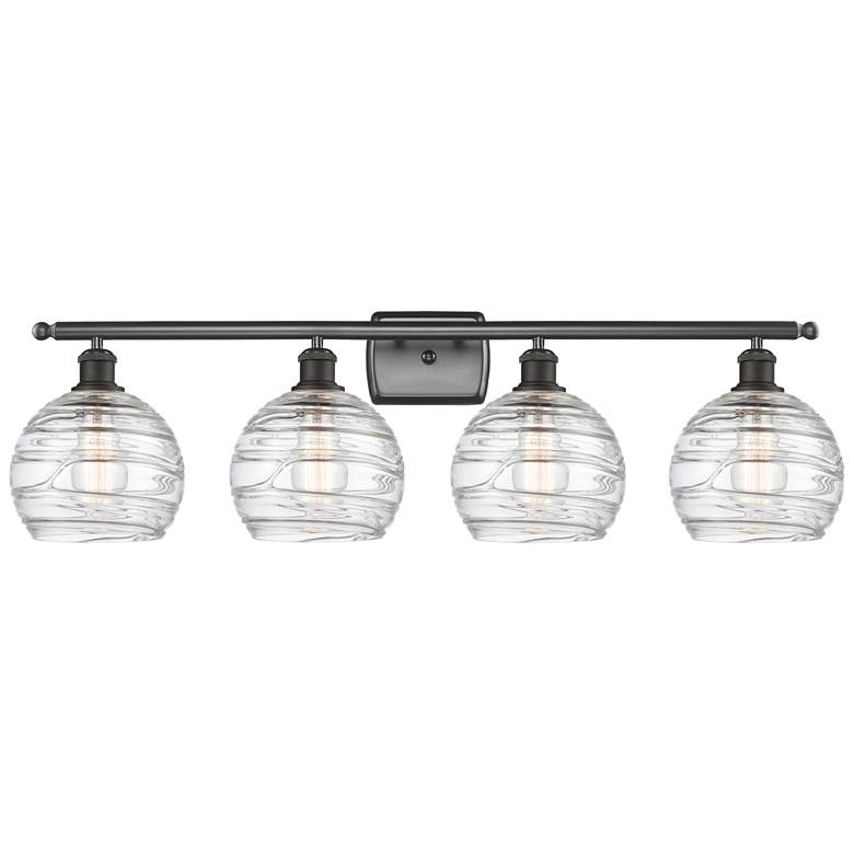 Image 1 Ballston Athens 36" 4-Light Oil Rubbed Bronze Bath Light w/ Deco Shade