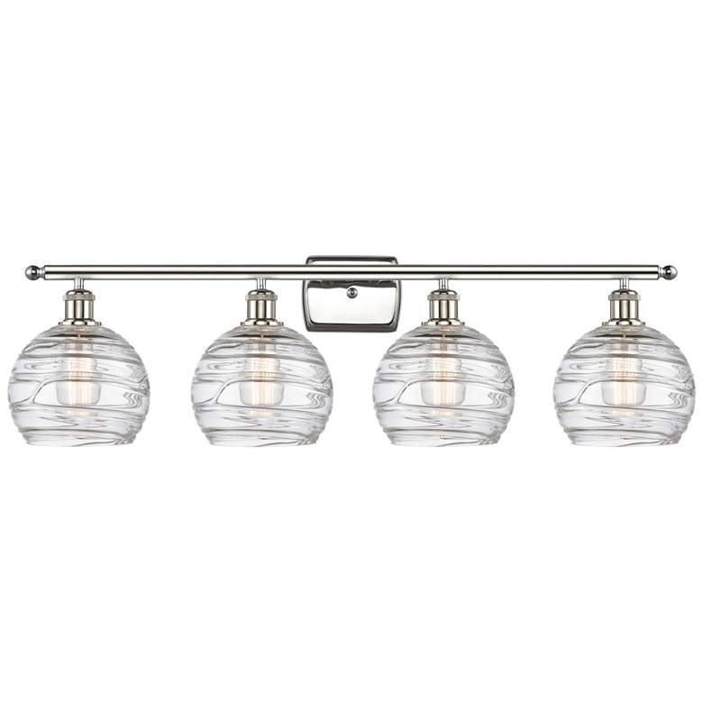 Image 1 Ballston Athens 36" 4-Light Polished Nickel Bath Light w/ Deco Swirl S
