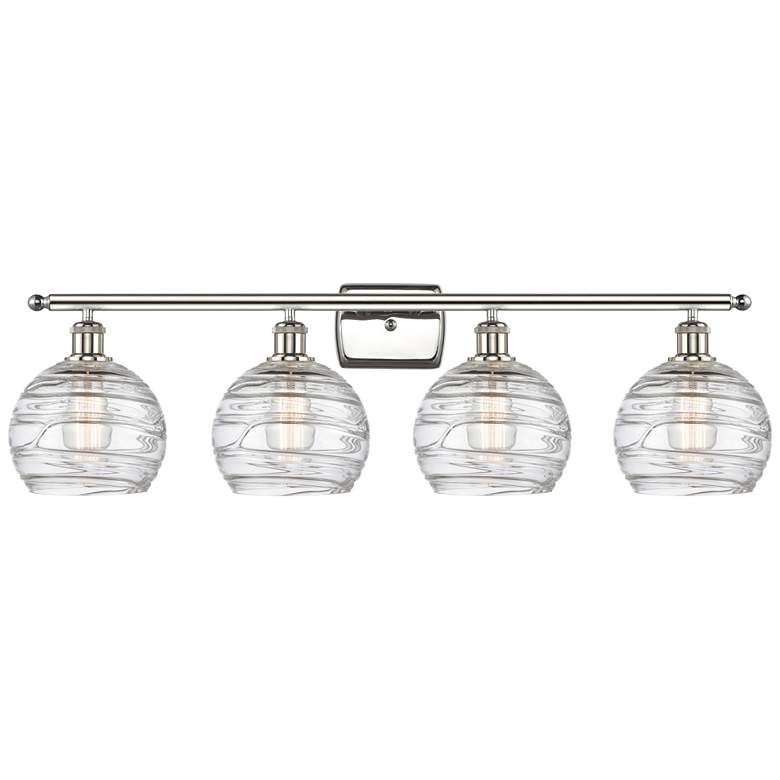 Image 1 Ballston Athens 36 inch 4-Light Polished Nickel Bath Light w/ Deco Swirl S